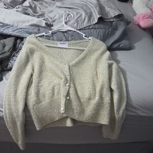 Old Navy Sparkling Cream Cardigan